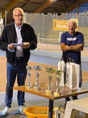 Monsieur le Maire et Bernard Nicoud, président du TCSM, lors de la remise des prix.